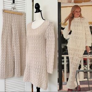 Vintage 70s Crochet Two Piece Set